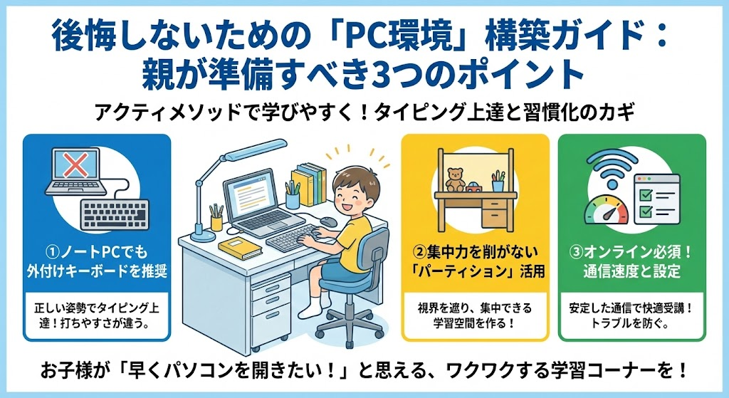 後悔しないための「PC環境」構築ガイド：親が準備すべき3つのポイント