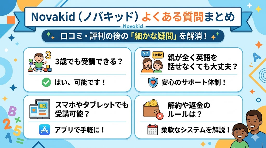 Novakid（ノバキッド）に関するよくある質問まとめ