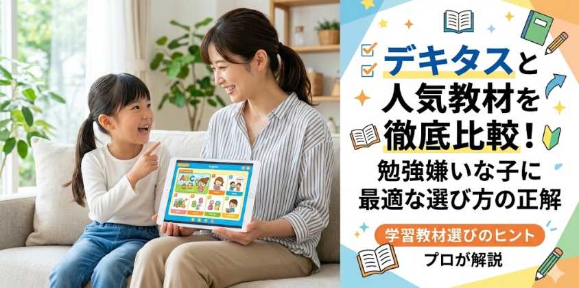 デキタスと人気教材を徹底比較！勉強嫌いな子に最適な選び方の正解