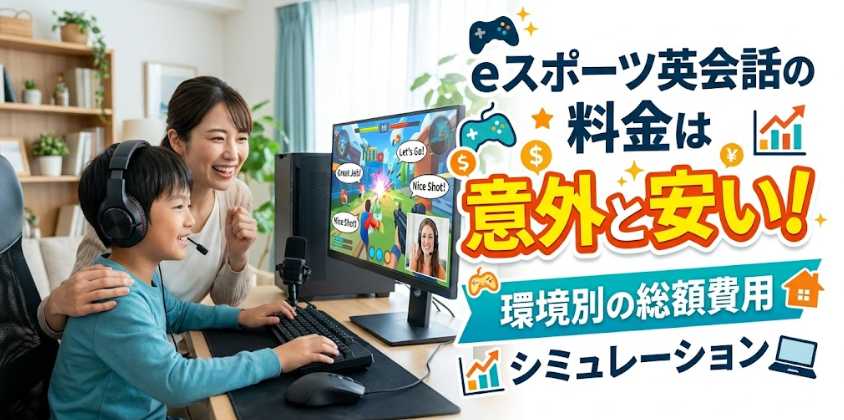 eスポーツ英会話の料金は意外と安い！環境別の総額費用シミュレーション