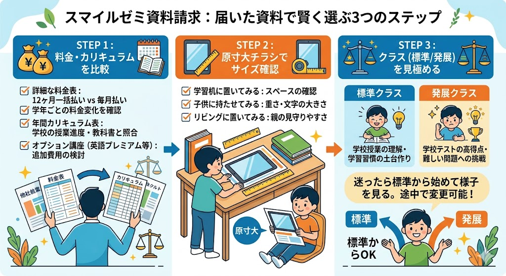 何が届く？スマイルゼミ資料請求後の判断基準
