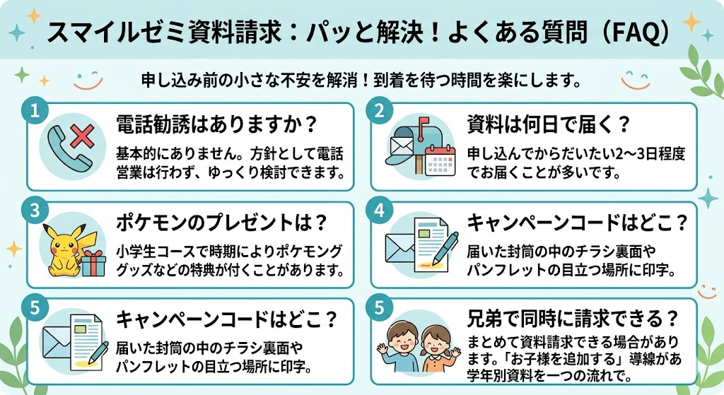 スマイルゼミ資料請求で何が届く？よくある質問