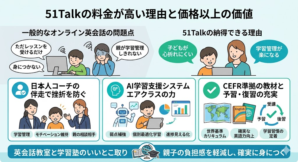 51Talkの料金が高い理由と価格以上の価値