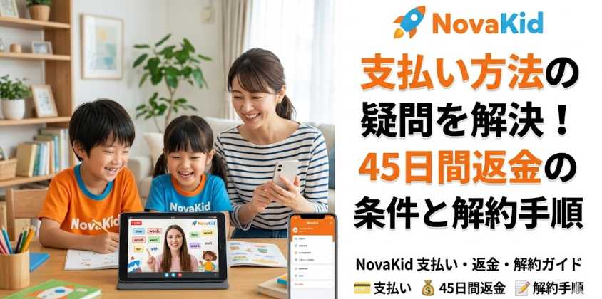 NovaKid 支払い方法の疑問を解決！45日間返金の条件と解約手順