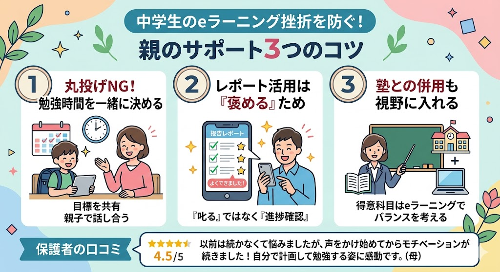 三日坊主を防ぐ！親の正しい「サポート術」と関わり方