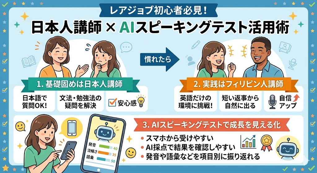 日本人講師とAIスピーキングテストの活用方法