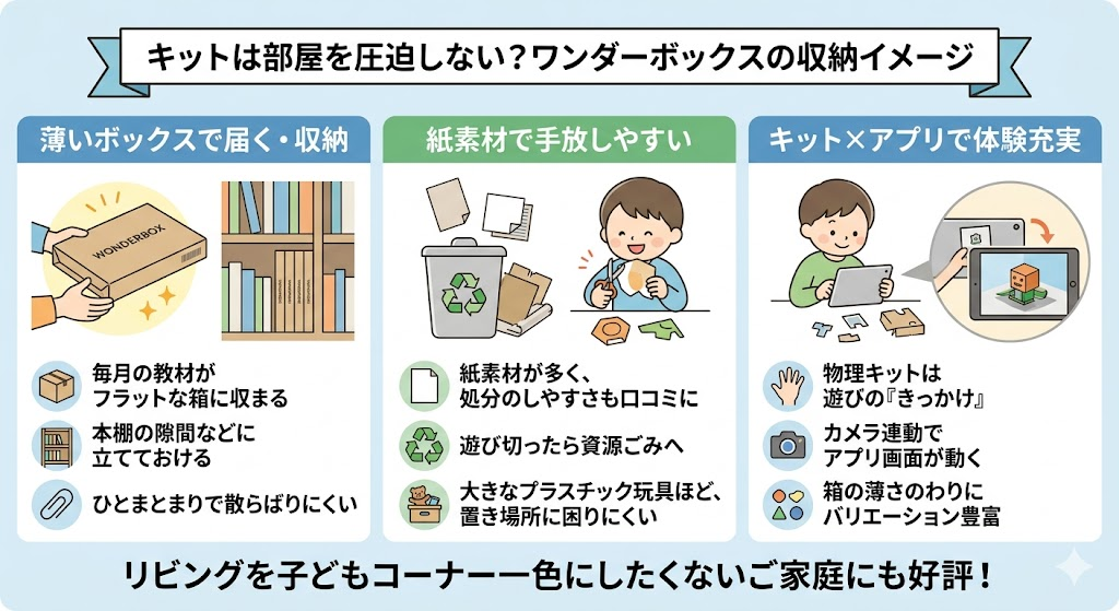 キットは部屋を圧迫しない？ワンダーボックスの口コミと収納のイメージ