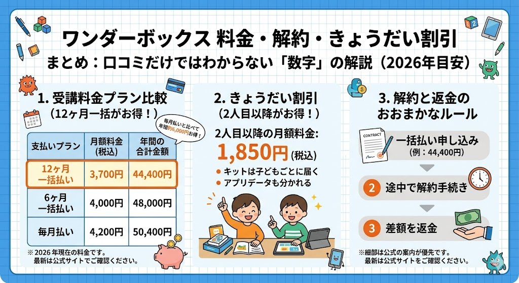 料金と解約、ワンダーボックスの口コミでは語られにくい数字の部分