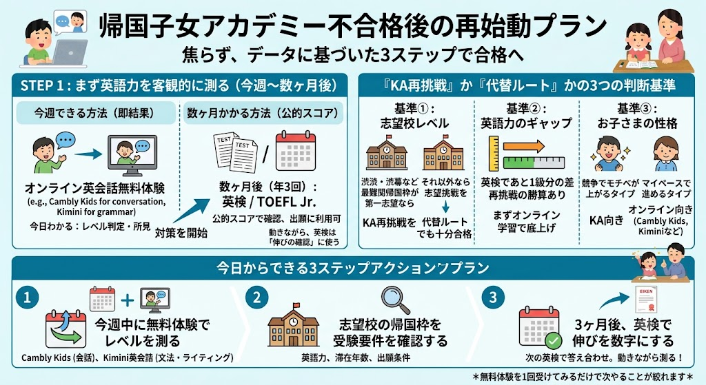 帰国子女アカデミーに落ちても帰国子女受験は成功できる
